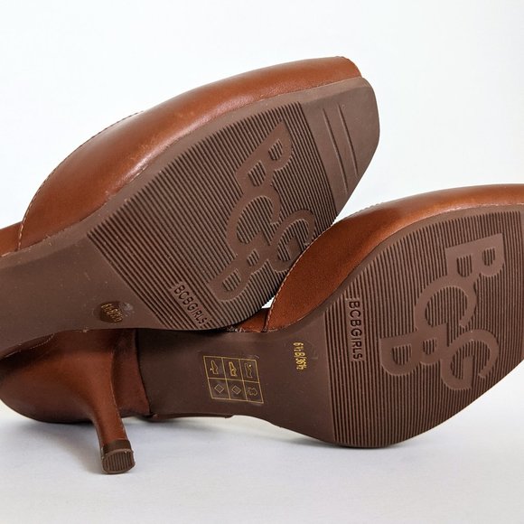 BCBGirls Leather Open Toe Heeled Sandals - Picture 9 of 13